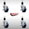 Service Caster 3'' SS Solid Poly Swivel 1-1/2'' Expanding Stem Caster Set with Brake, 4PK SCC-SSEX20S314-SPUS-TLB-112-4 - alternate 3